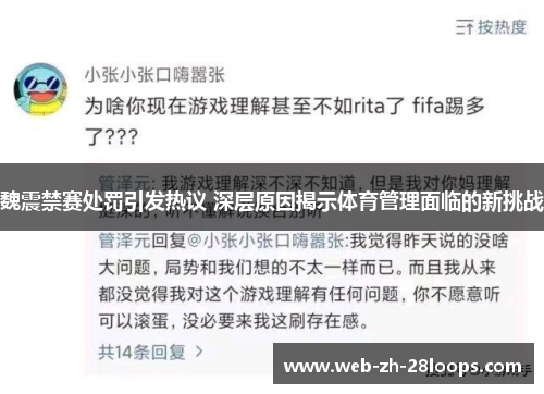 魏震禁赛处罚引发热议 深层原因揭示体育管理面临的新挑战 魏震禁赛处罚引发热议 深层原因揭示体育管理面临的新挑战